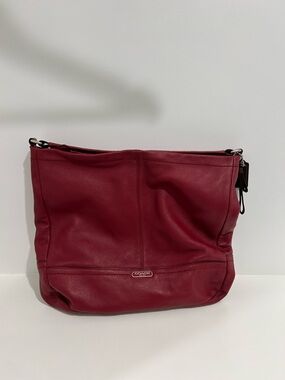 Large Red Coach Leather Bag – Like New Condition